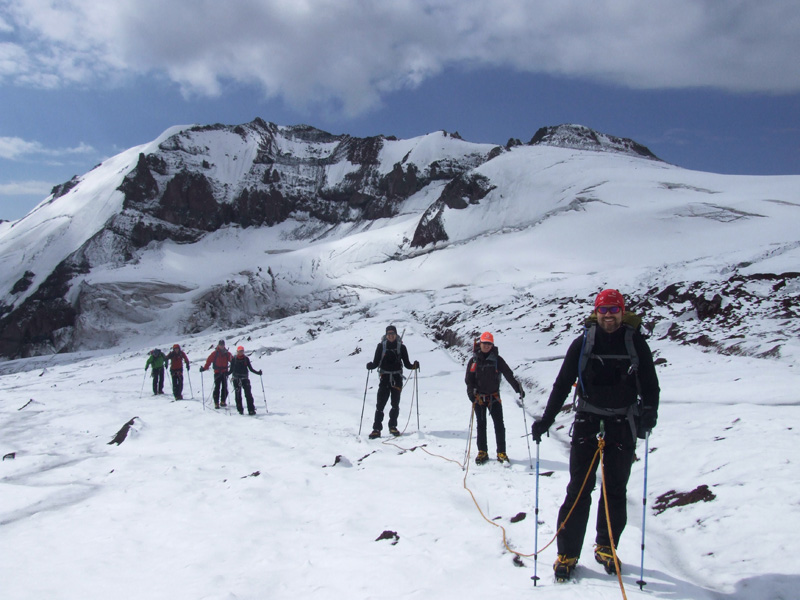 Climbing Kazbek